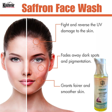 benefits of saffron face wash