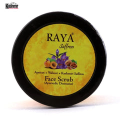 walnut, apricot, kashmiri saffron, face scrub