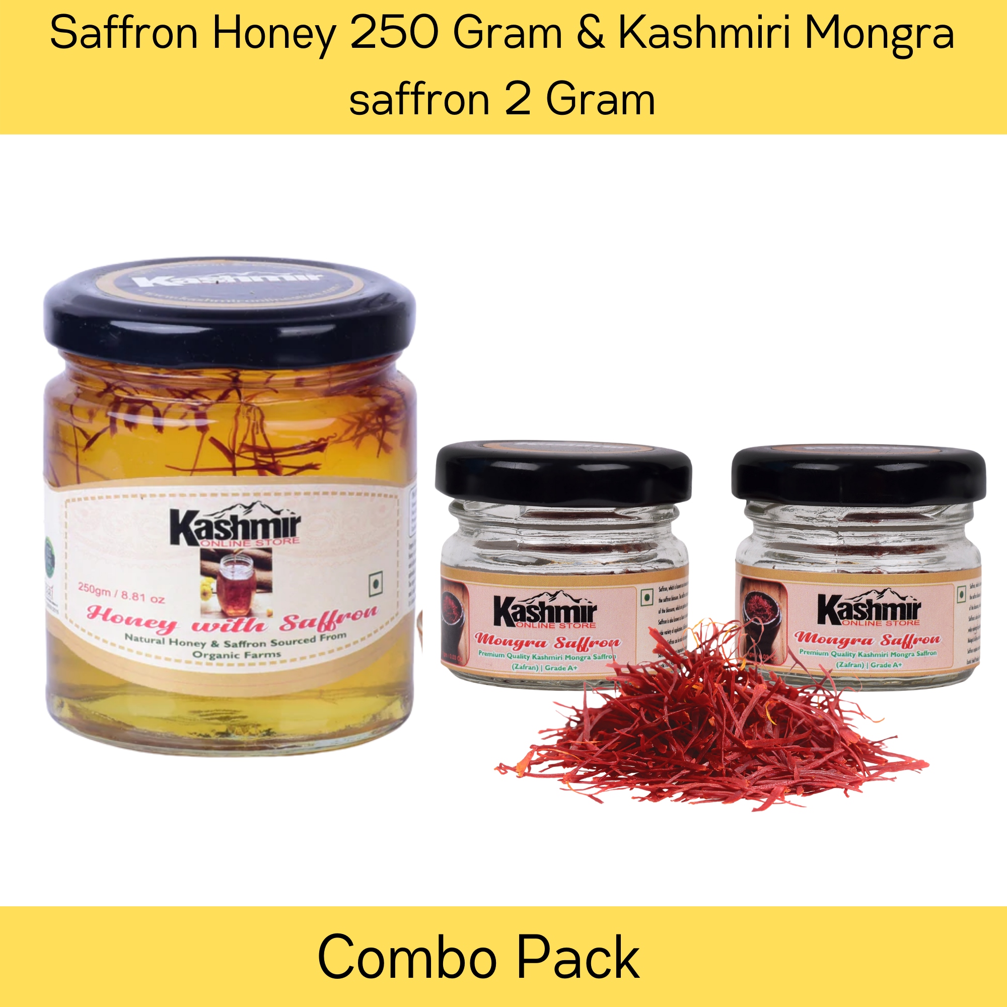 Buy Combo Pack of Saffron Honey And Saffron